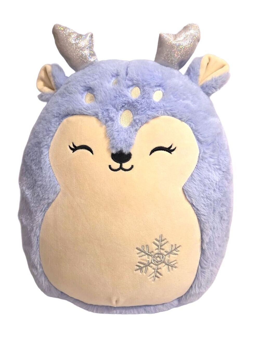 Squishmallows Farryn the Fawn 14" Holiday Plush Purple Snowflake